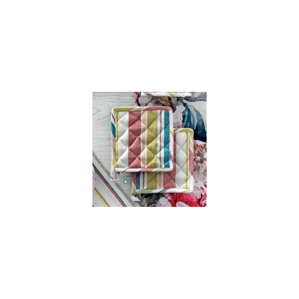 BRANDANI SET DUE PRESINE CALIPSO RIGHE 18X18 CM