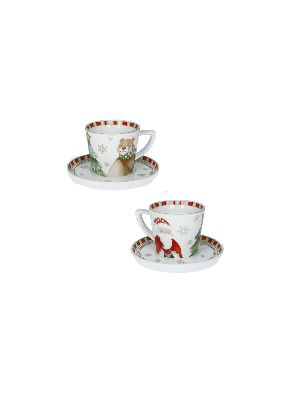 BRANDANI SET DUE TAZZINE CAFFE’ NATALIZIE RACCONTI