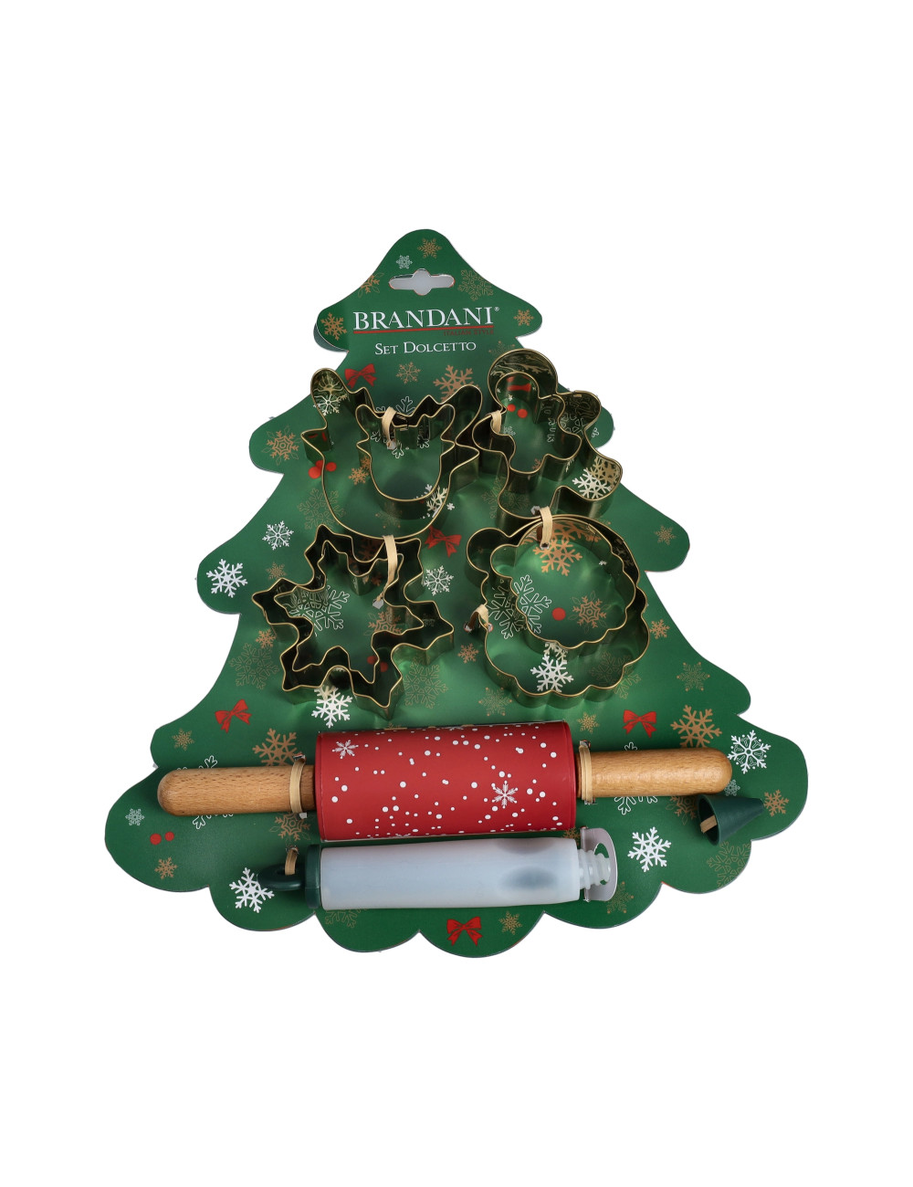 BRANDANI Set per biscotti “Albero di Natale” – 33 x 29 cm