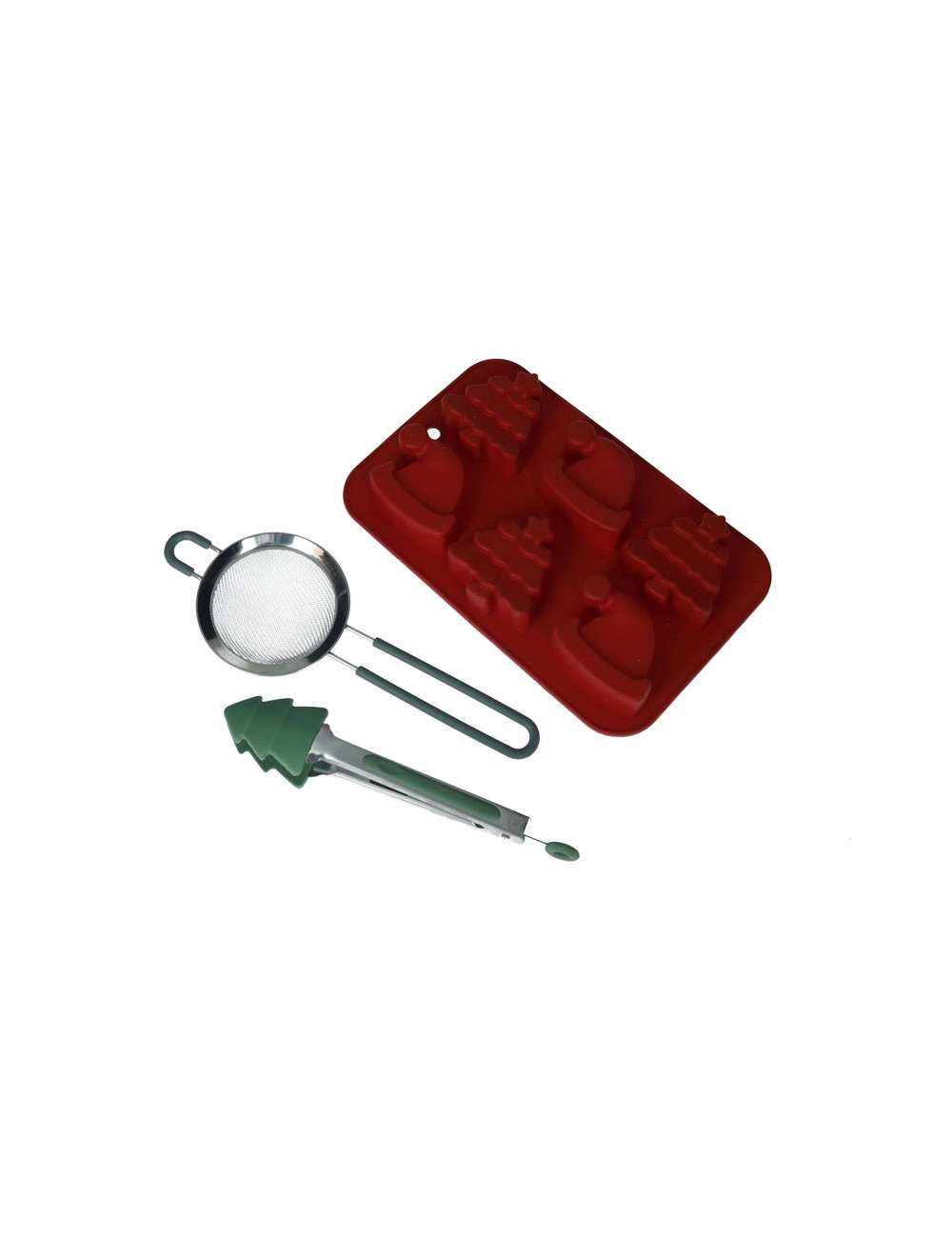 BRANDANI STAMPO BISCOTTI NATALE ROSSO C-PINZA E SETACCIO BRANDANI STAMPO BISCOTTI NATALE ROSSO C-PINZA E SETACCIO