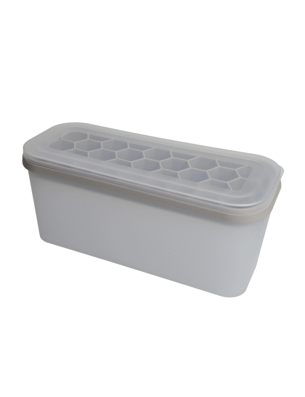 BRANDANI STAMPO PER CUBETTI GHIACCIO GRIGIO CON COPERCHIO