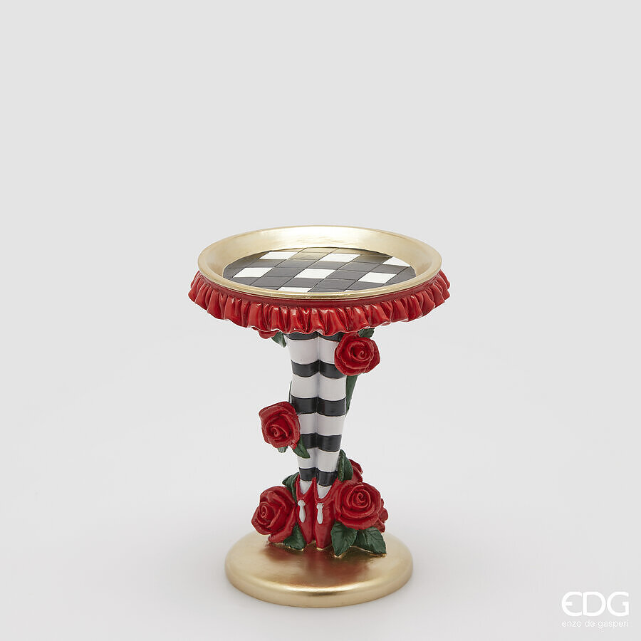 EDG ALZATA DECORATIVA NATALIZIA CALZE RIGHE H 20 CM