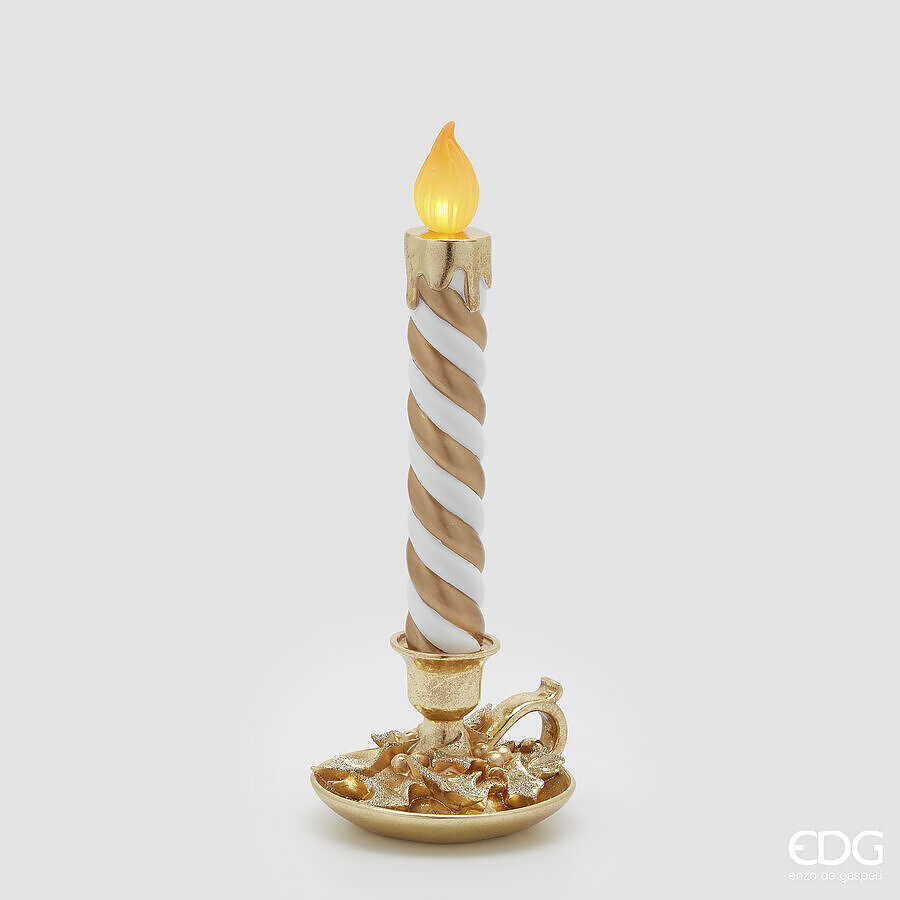 EDG Candela Natalizia LED CON PIATTINO H.45 CM EDG Candela Natalizia LED CON PIATTINO H.45 CM