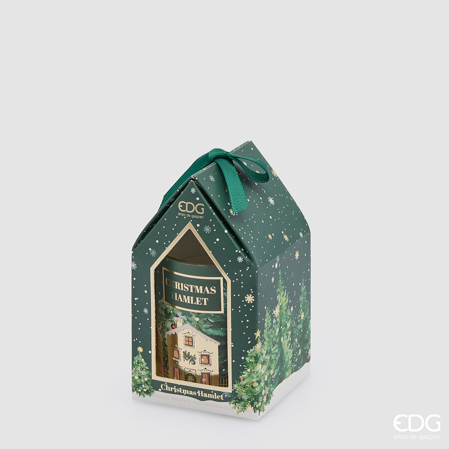 EDG CANDELA NOEL CON PROFUMO H. 8 CM VERDE EDG CANDELA NOEL CON PROFUMO H. 8 CM VERDE