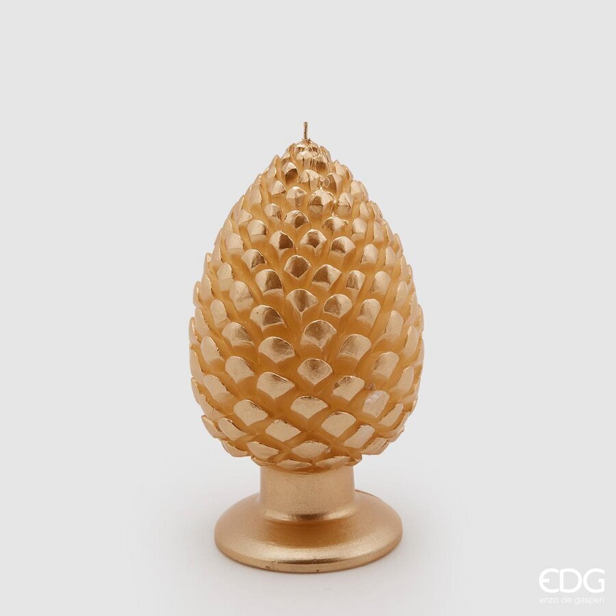 EDG Candela Pigna con base h 20 cm ORO DIAM 11 CM