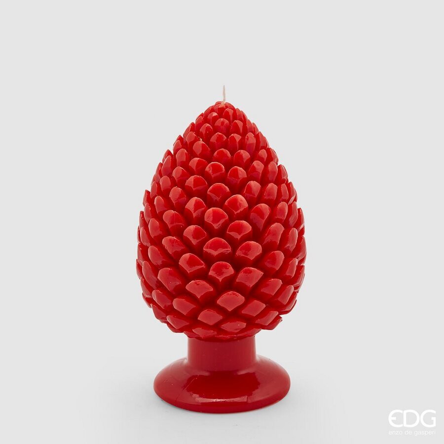 EDG Candela Pigna con base h 20 cm rosso