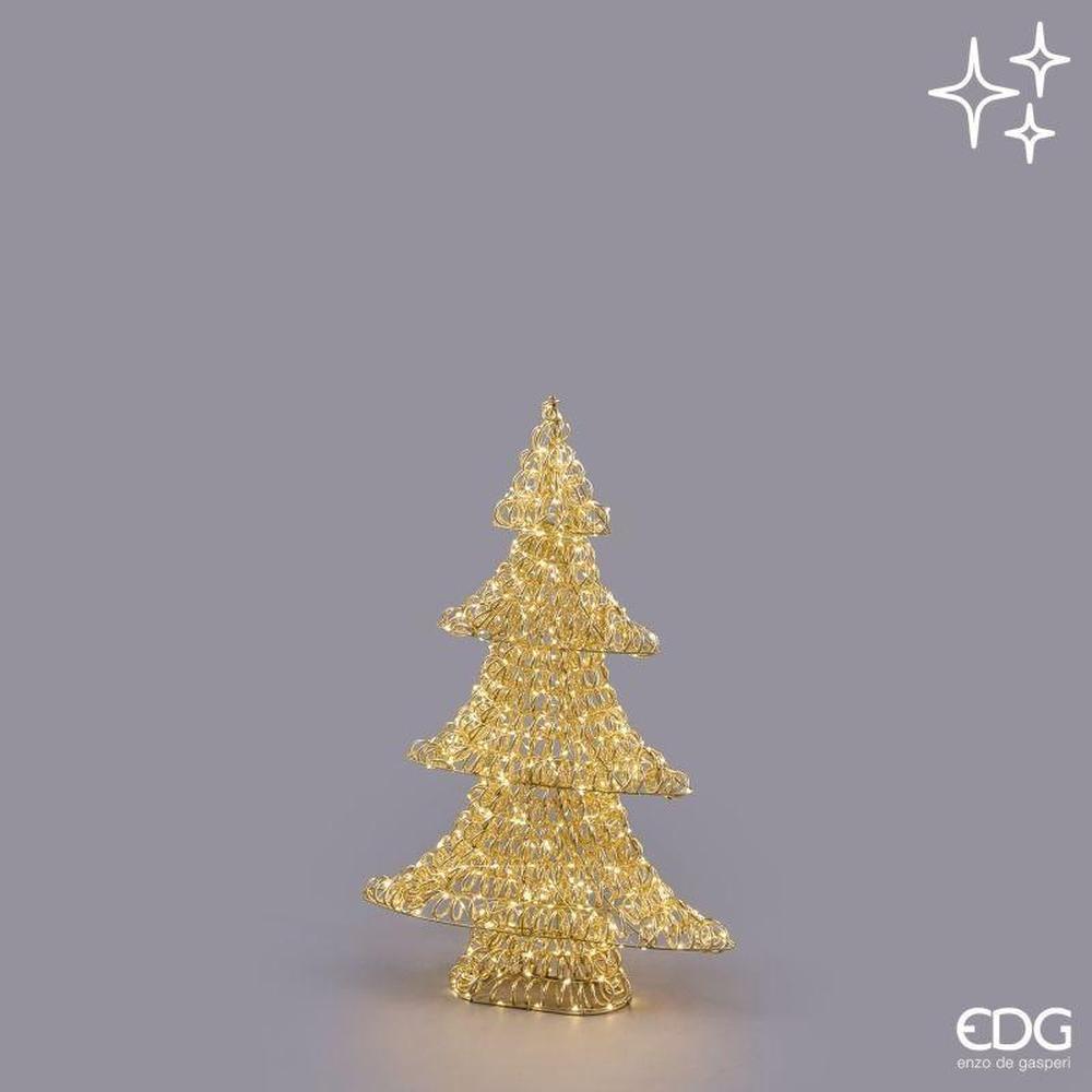 EDG Decorazione Natalizia Albero LED Curly Oro Sagomato H 80 L 53 EDG Decorazione Natalizia Albero LED Curly Oro Sagomato H 80 L 53