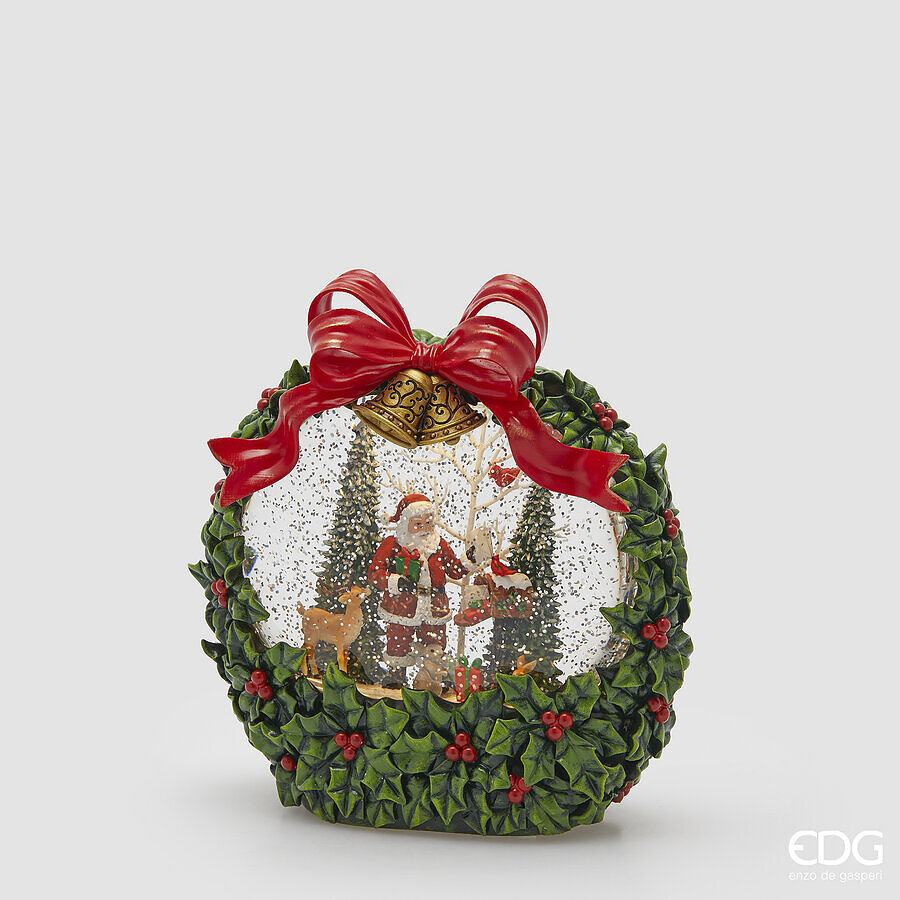EDG Decorazione Natalizia Corona Ghirlanda villaggio con movimento, musica e luci LED, altezza 21 cm EDG Decorazione Natalizia Corona Ghirlanda villaggio con movimento, musica e luci LED, altezza 21 cm