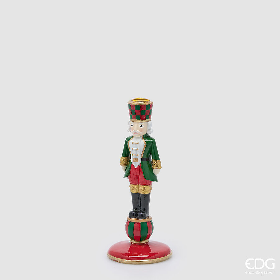 EDG Decorazione Natalizia Porta Candela SOLDATINO H.25 CM D. 11 EDG Decorazione Natalizia Porta Candela SOLDATINO H.25 CM D. 11