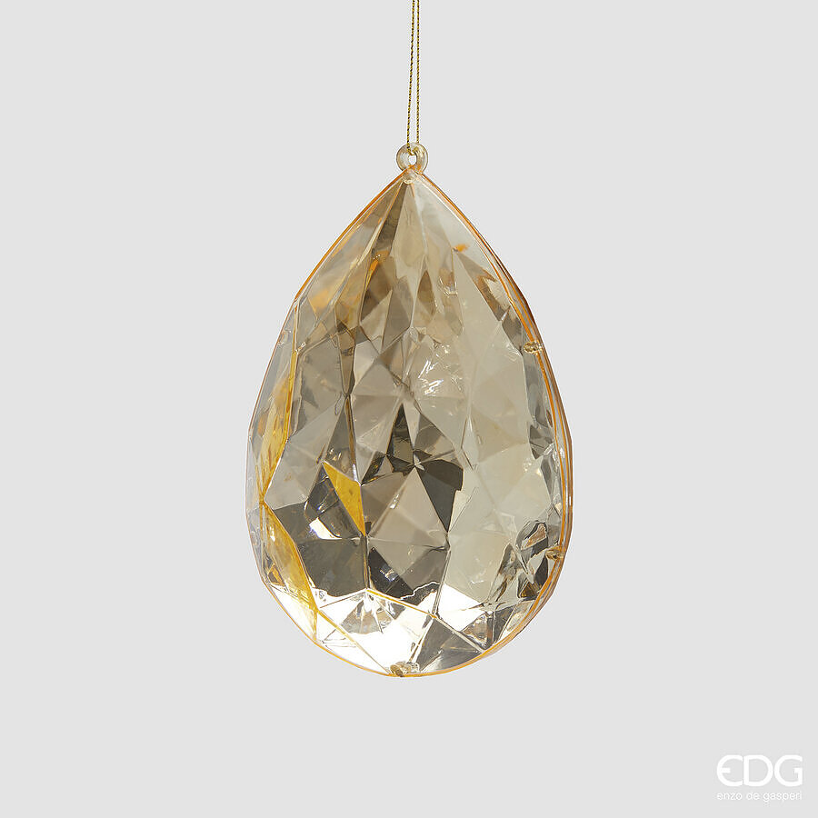 EDG DECORO DIAMANTE ORO GOCCIA DA APPENDERE H.15 CM EDG DECORO DIAMANTE ORO GOCCIA DA APPENDERE H.15 CM