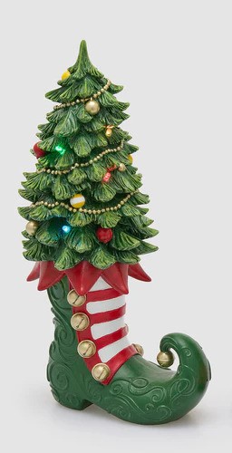 EDG Decoro Pino con Stivale Natalizio verde h.39 cm EDG Decoro Pino con Stivale Natalizio verde h.39 cm