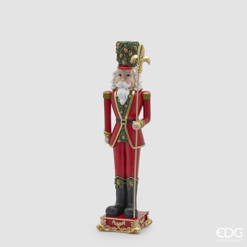 EDG Decoro Soldatino Schiaccianoci H51.5 cm Verde-Rosso EDG Decoro Soldatino Schiaccianoci H51.5 cm Verde-Rosso