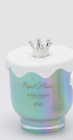 EDG ENZO DE GASPERI CANDELA CORONA CON PROFUMO AZZURRO H.12,5 EDG ENZO DE GASPERI CANDELA CORONA CON PROFUMO AZZURRO H.12,5