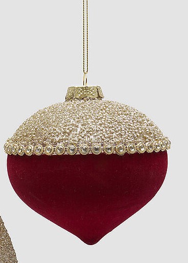 EDG Enzo De Gasperi Decorazione Natalizia ADDOBBO PALLA TROTTOLA BICOLOR DIAM.H.17 CM DIAM 10 CM VELLUTO EDG Enzo De Gasperi Decorazione Natalizia ADDOBBO PALLA TROTTOLA BICOLOR DIAM.H.17 CM DIAM 10 CM VELLUTO