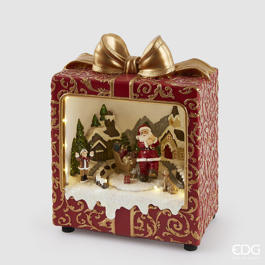 EDG Enzo De Gasperi Decorazione Natalizia DIORAMA PACCO REGALO MUSICALE EDG Enzo De Gasperi Decorazione Natalizia DIORAMA PACCO REGALO MUSICALE