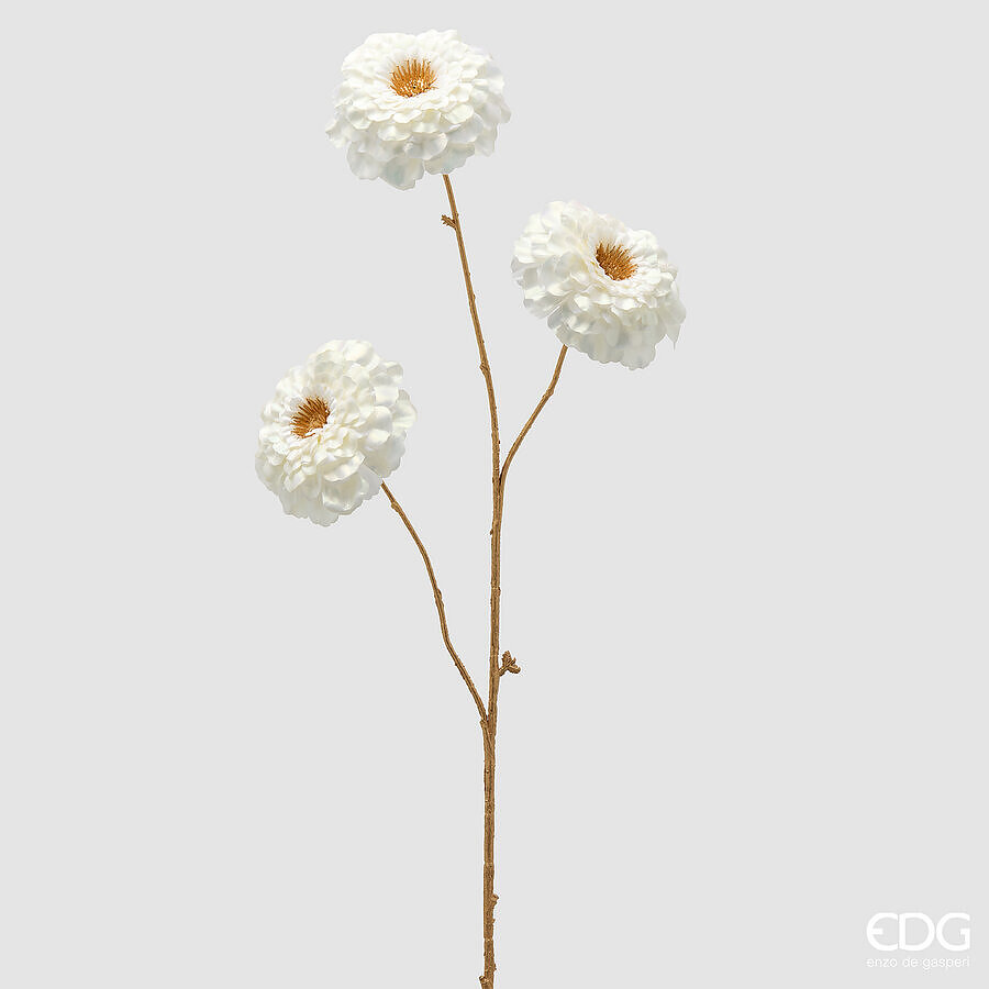 EDG Enzo De Gasperi Decorazione Natalizia Ramo ZINNIA GAMBO ORO H. 78 CM