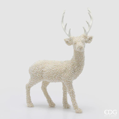 EDG Enzo De Gasperi Decorazione Natalizia RENNE CON PERLE H.54 CM CHAMPAGNE EDG Enzo De Gasperi Decorazione Natalizia RENNE CON PERLE H.54 CM CHAMPAGNE
