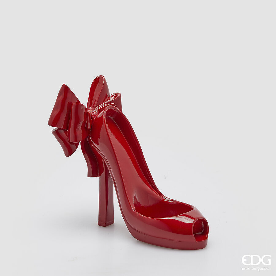 EDG Enzo De Gasperi Decorazione Natalizia Scarpa Tacco Portabottiglia 22x25cm Rosso Poliresina EDG Enzo De Gasperi Decorazione Natalizia Scarpa Tacco Portabottiglia 22x25cm Rosso Poliresina
