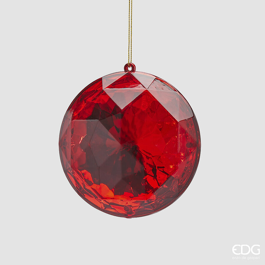 EDG Enzo De Gasperi Decorazioni Natalizia DIAMANTE ROTONDO D.10 CM L.4,5 EDG Enzo De Gasperi Decorazioni Natalizia DIAMANTE ROTONDO D.10 CM L.4,5