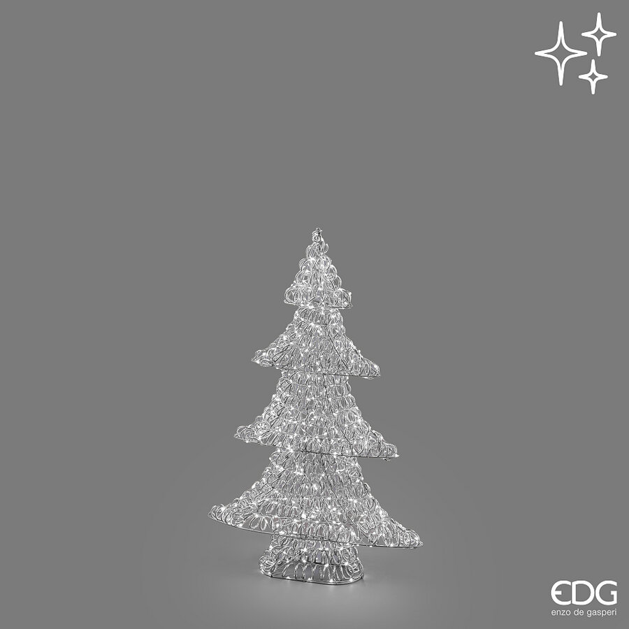 EDG Enzo de Gasperi decoro ALBERO LED CURLY CONO H.80 CM L.53 600 MICROLED