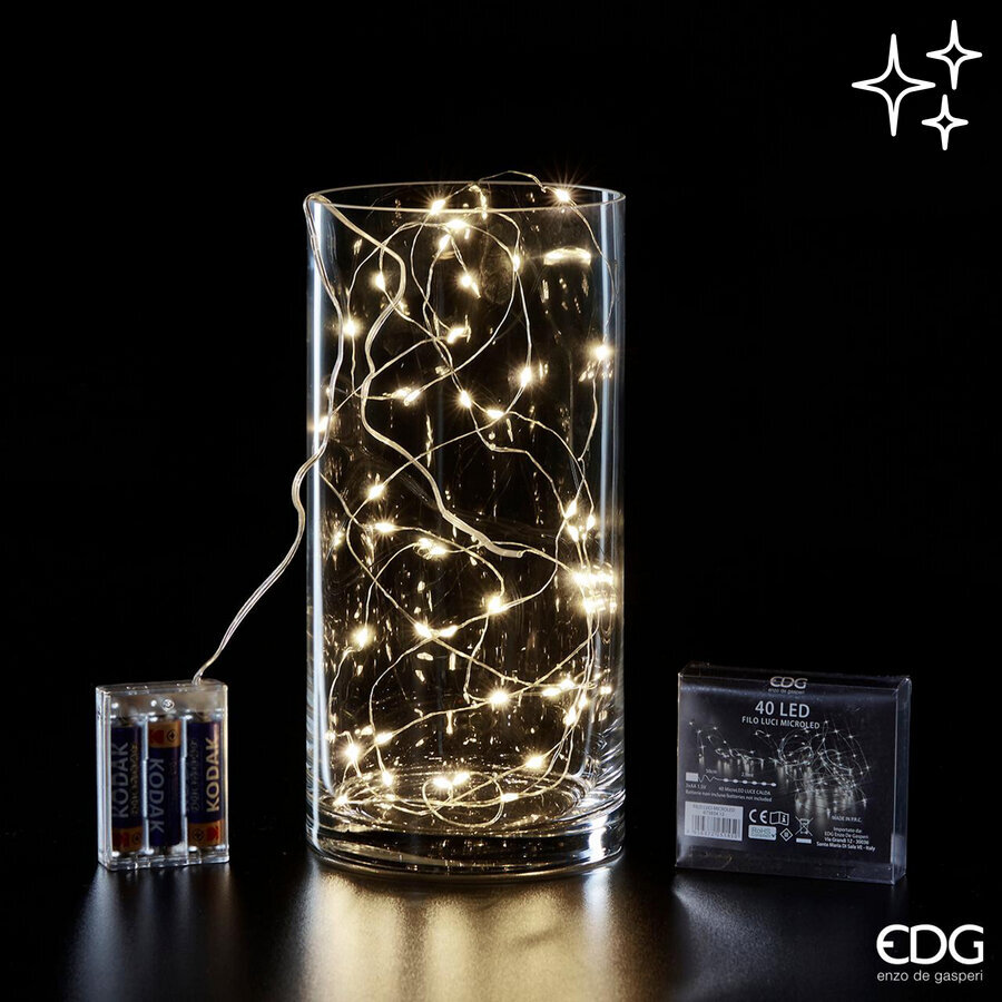 EDG Enzo De Gasperi Luci Di Natale MICROLED X40 a batteria  2,9+50CM