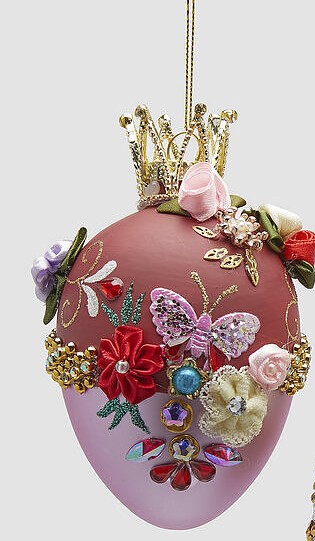 EDG Enzo De Gasperi Palla Di Natale Uovo Boheme H.13 CM DIAM.8 CM ROSA-BORDEAUX EDG Enzo De Gasperi Palla Di Natale Uovo Boheme H.13 CM DIAM.8 CM ROSA-BORDEAUX