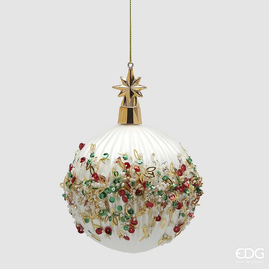 EDG Enzo De Gasperi PALLA SFERA MILLE PERLE D 10 CM EDG Enzo De Gasperi PALLA SFERA MILLE PERLE D 10 CM