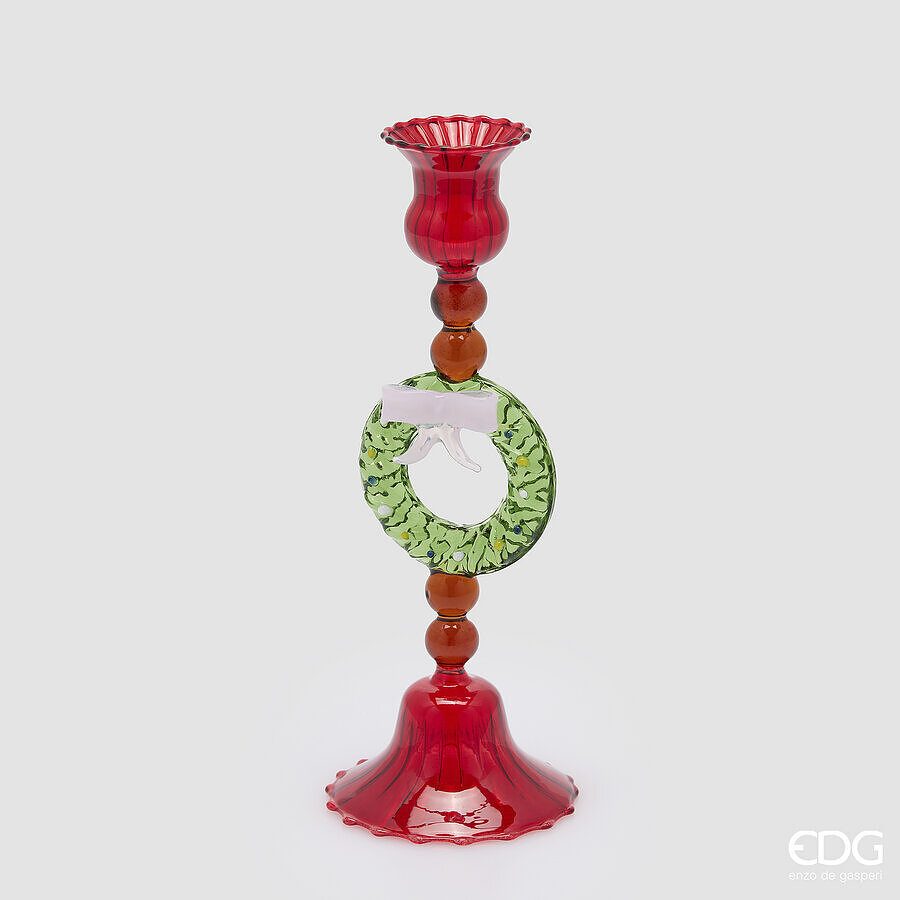 EDG Enzo De Gasperi portacandela ghirlanda h.22 cm d.8 cm EDG Enzo De Gasperi portacandela ghirlanda h.22 cm d.8 cm