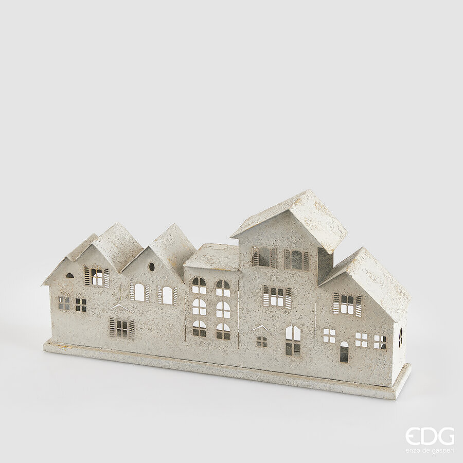 EDG Enzo De Gasperi portacandela VILLAGGIO X4 H.21 CM L.42.5 CML.8 CM C5 EDG Enzo De Gasperi portacandela VILLAGGIO X4 H.21 CM L.42.5 CML.8 CM C5