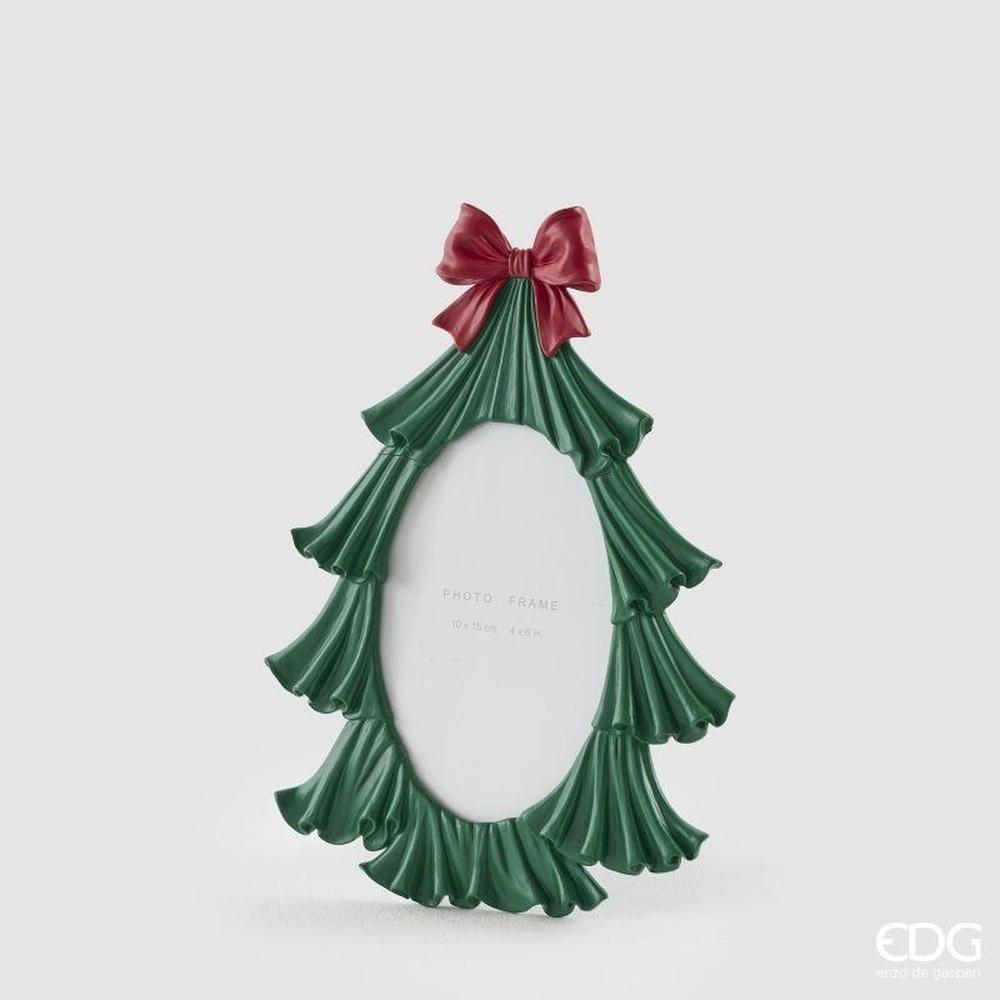 EDG ENZO DE GASPERI Portafoto Pino con Fiocco Verde H 25 L 18,5