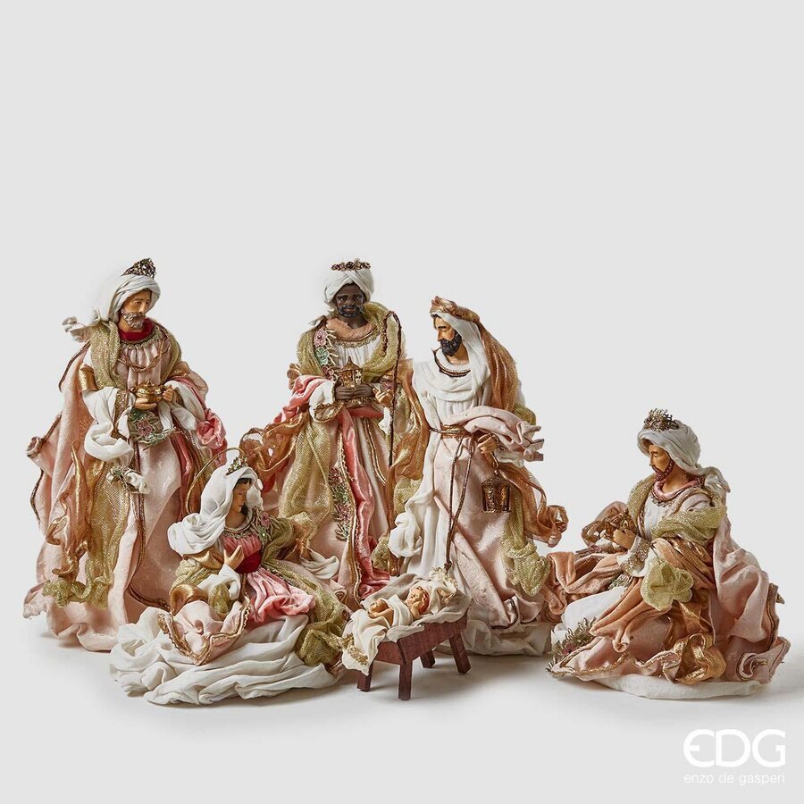 EDG Enzo De Gasperi Set 6 Pezzi Natività Completa con Re Magi EDG Enzo De Gasperi Set 6 Pezzi Natività Completa con Re Magi