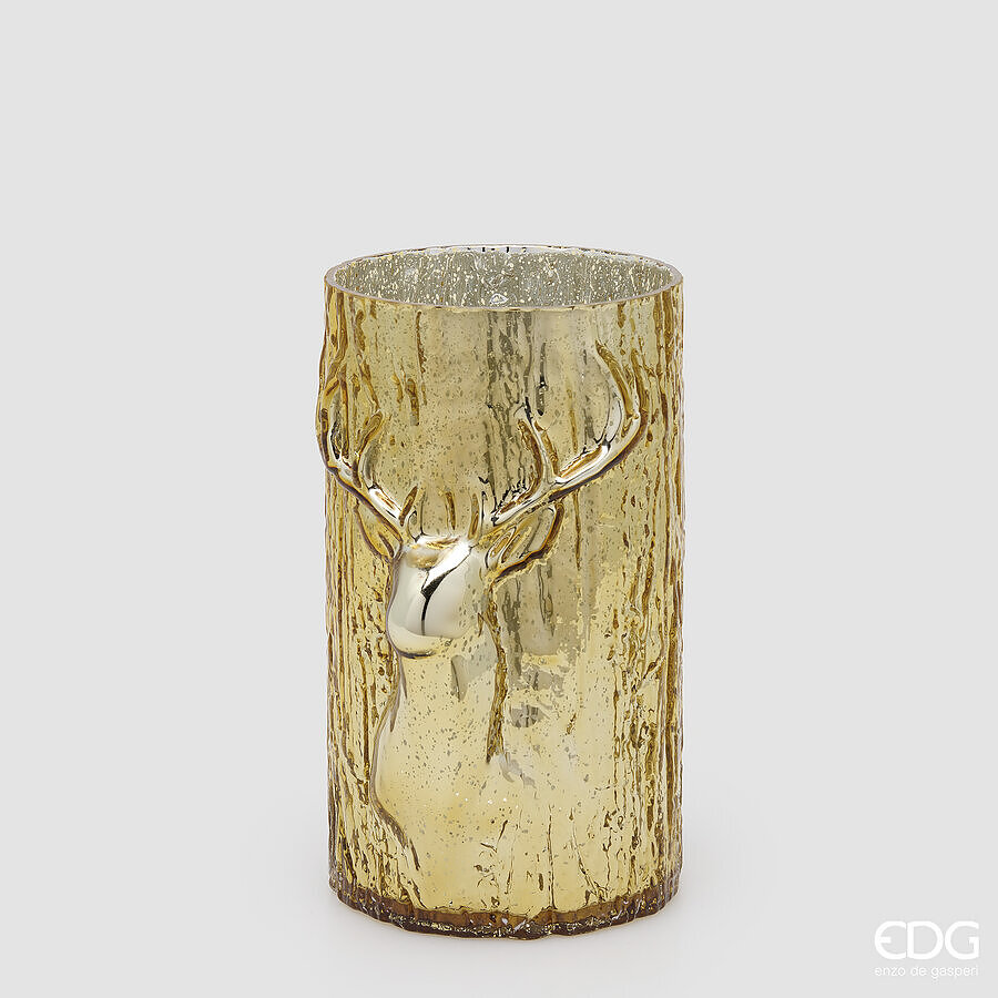 EDG ENZO DE GASPERI Vaso Renna Cilindro Oro H 26 EDG ENZO DE GASPERI Vaso Renna Cilindro Oro H 26