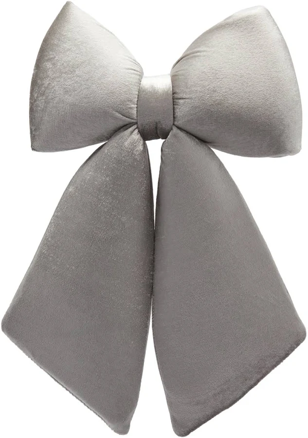 EDG Fiocco in velluto per decorazioni natalizie da 38 cm GRIGIO
