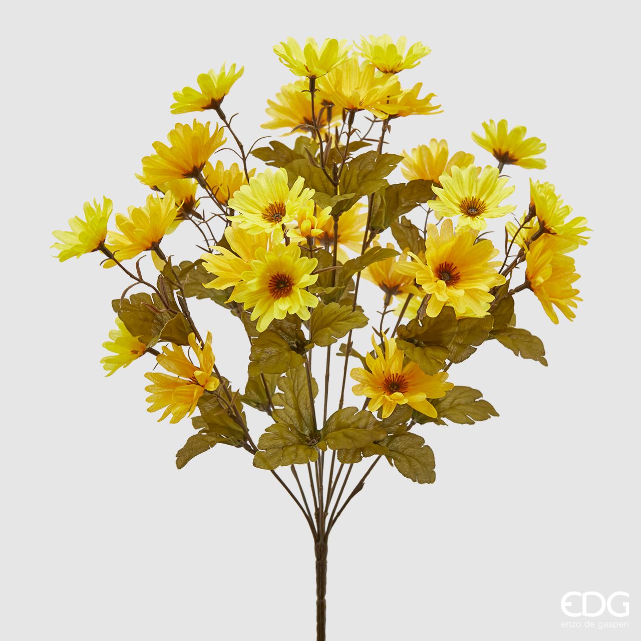 EDG Fiore Artificiale MARGHERITA Gialla Cespuglio con 10 fiori H50