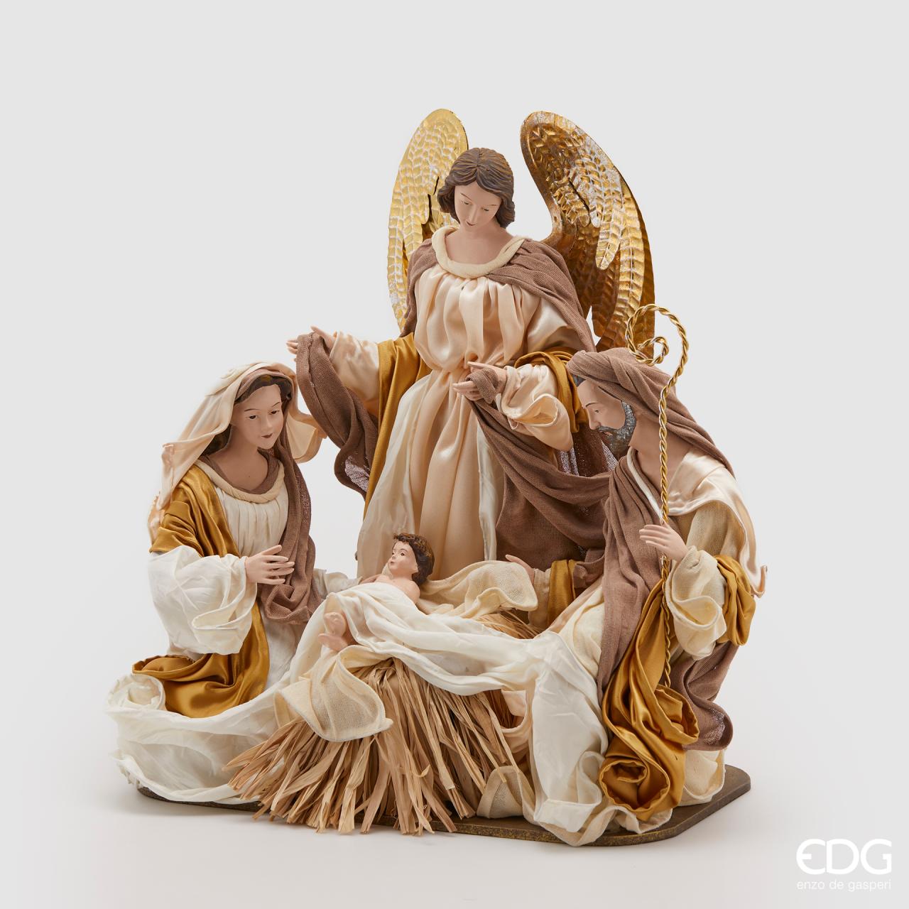 EDG Presepe Nativita’ in tessuto con Angelo H43 IVORY-GOLD EDG Presepe Nativita’ in tessuto con Angelo H43 IVORY-GOLD
