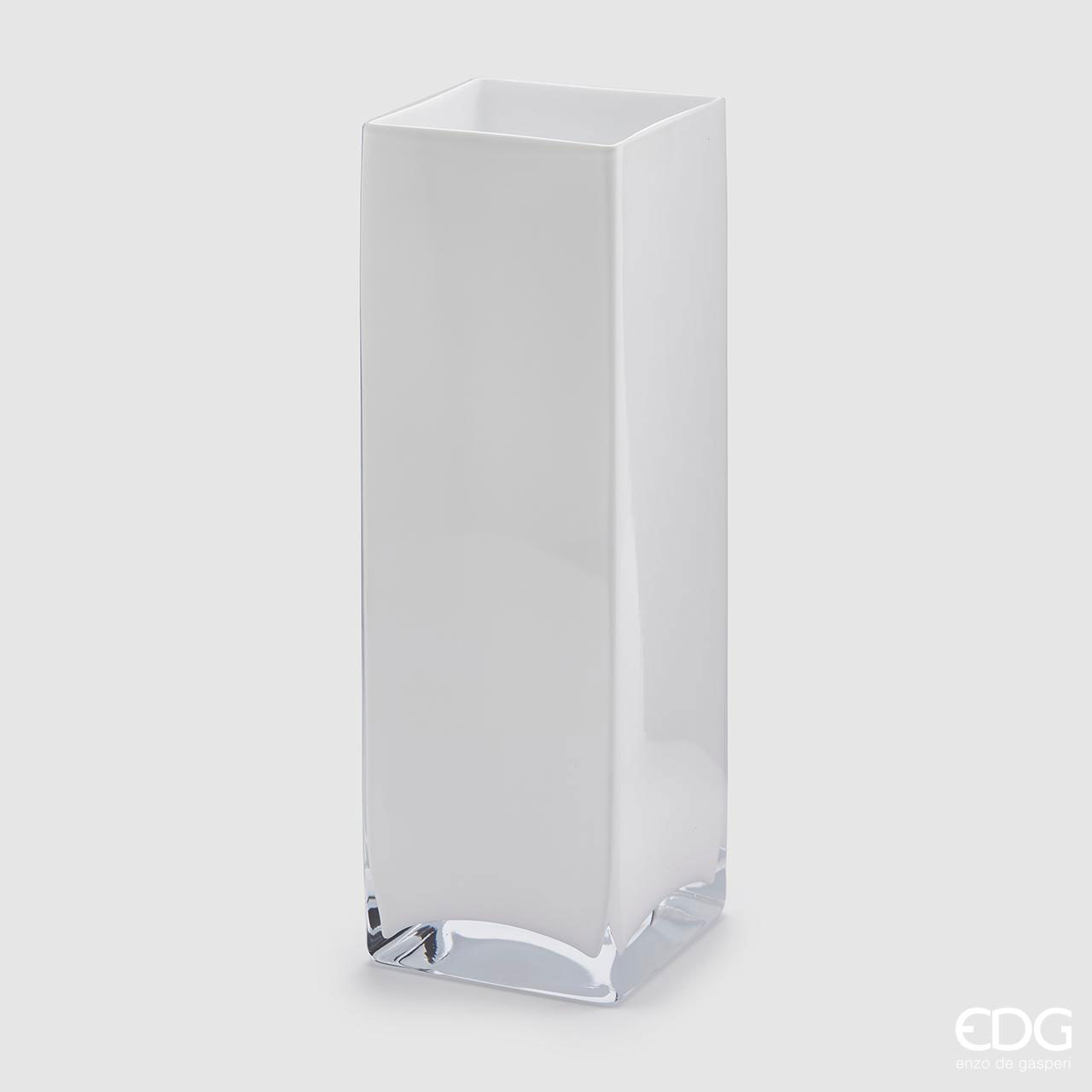 EDG Vaso Quadro Nida Grande Bianco H.42 CM