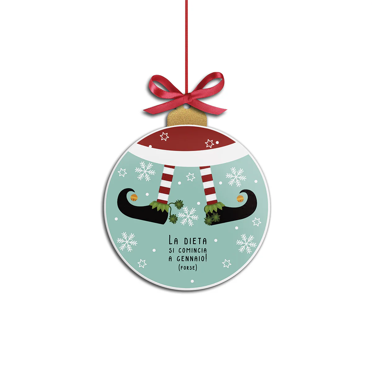 EGAN Decoro Formella Natale 2025 " Dieta: a Gennaio " cm 16x19