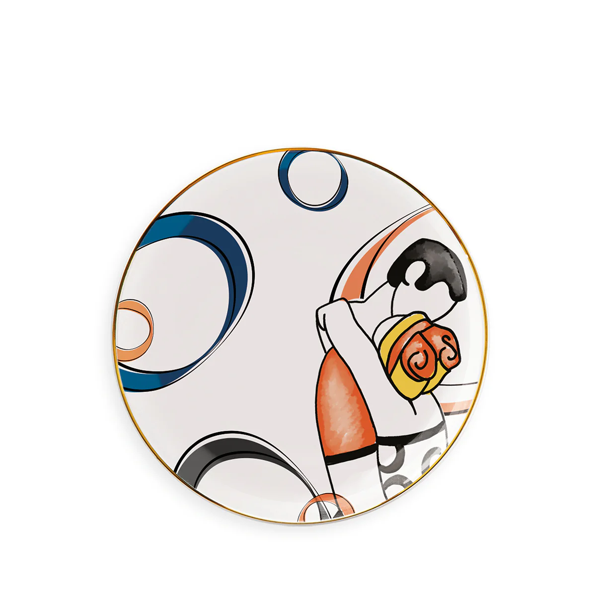 EGAN PIATTI Piattino Dessert "Con Te" Abbracci D19