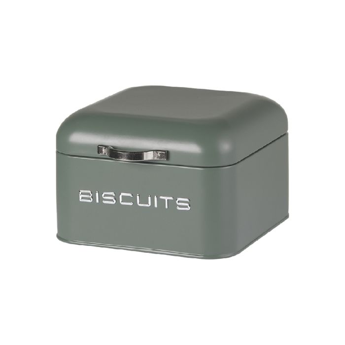 EVVIVA Biscottiera con manico 20 x 20 x H 13,5 cm verde