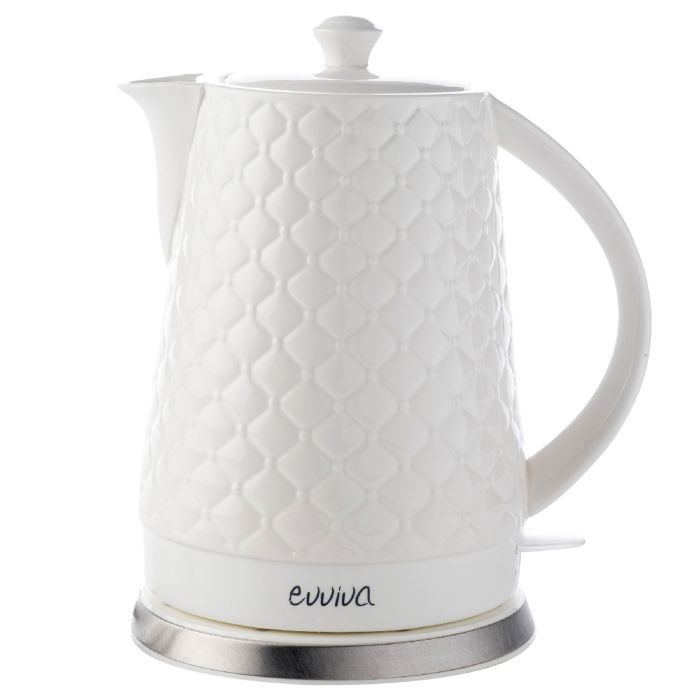 EVVIVA Bollitore in porcellana 1,8 lt. BIANCO