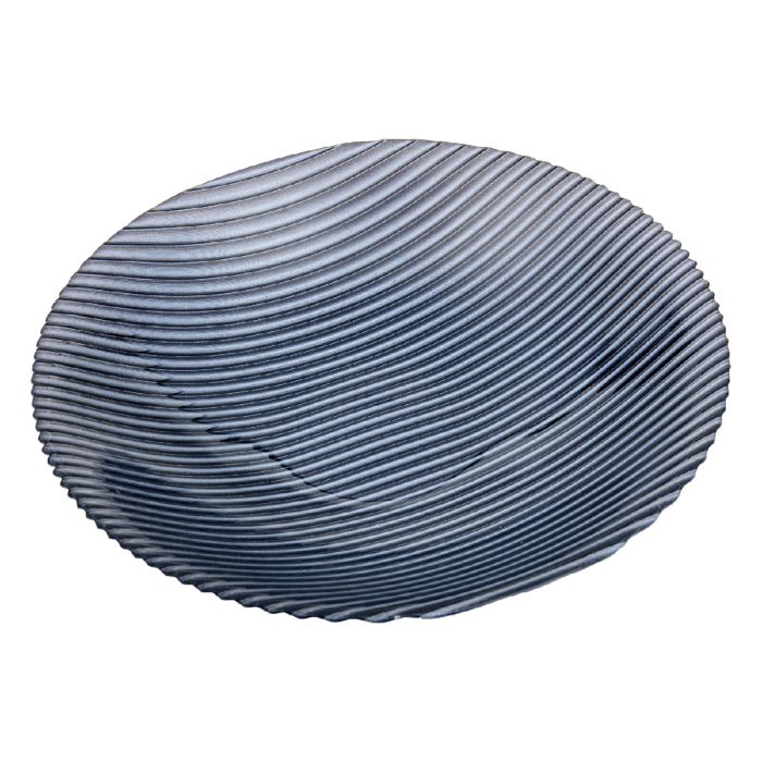 EVVIVA Piatto Centrotavola Seventy - Bolo vetro ottanio cm 21