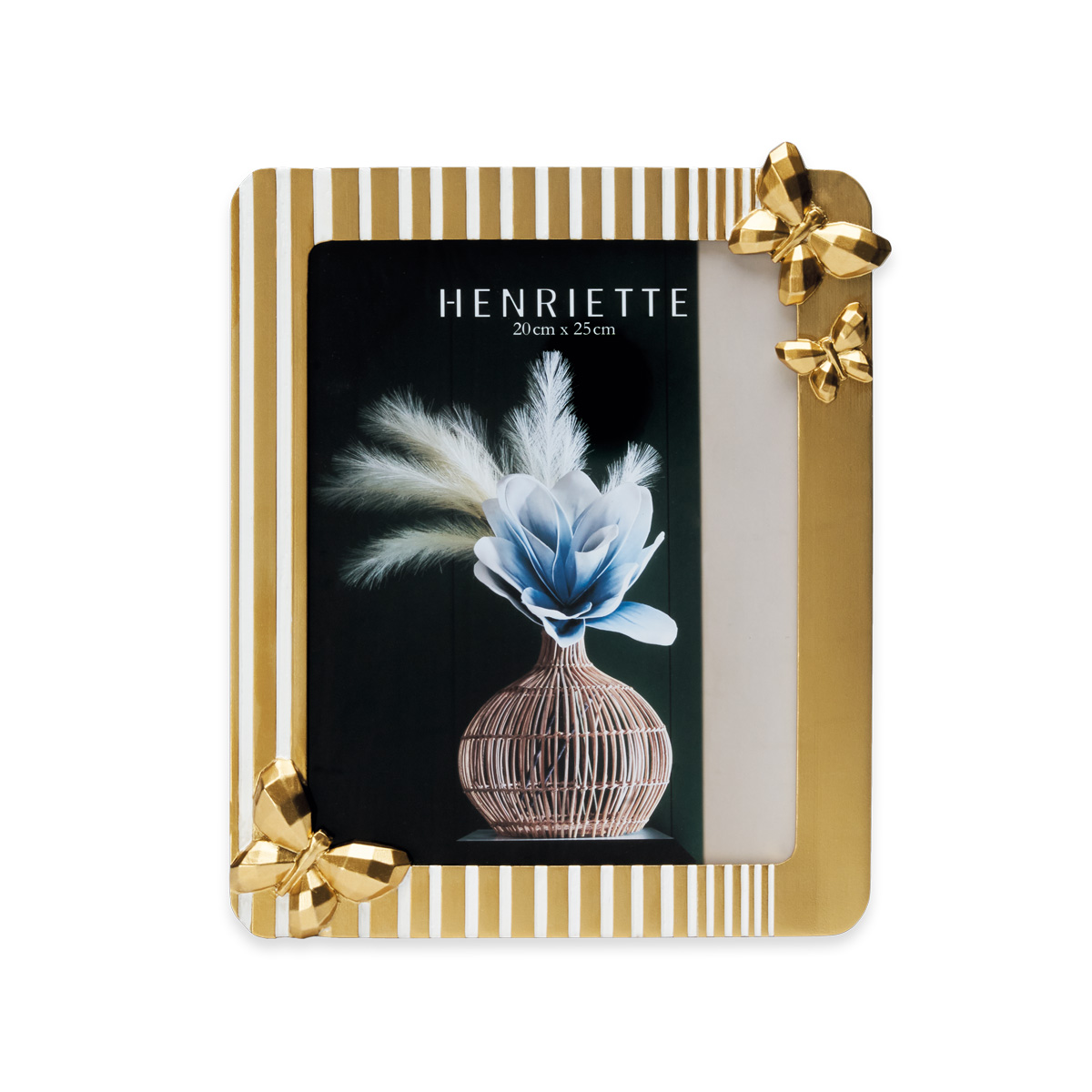 HENRIETTE  PORTAFOTO CORNICE ORO FARFALLINE 20X25 CM OSTUNI