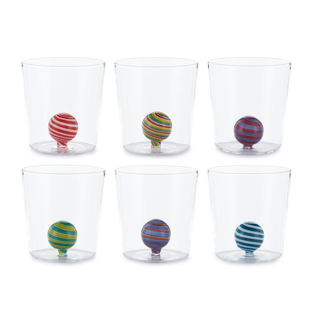 HENRIETTE BICCHIERE TREASURE – SET 6 BICCHIERI SFERE 300 ml –