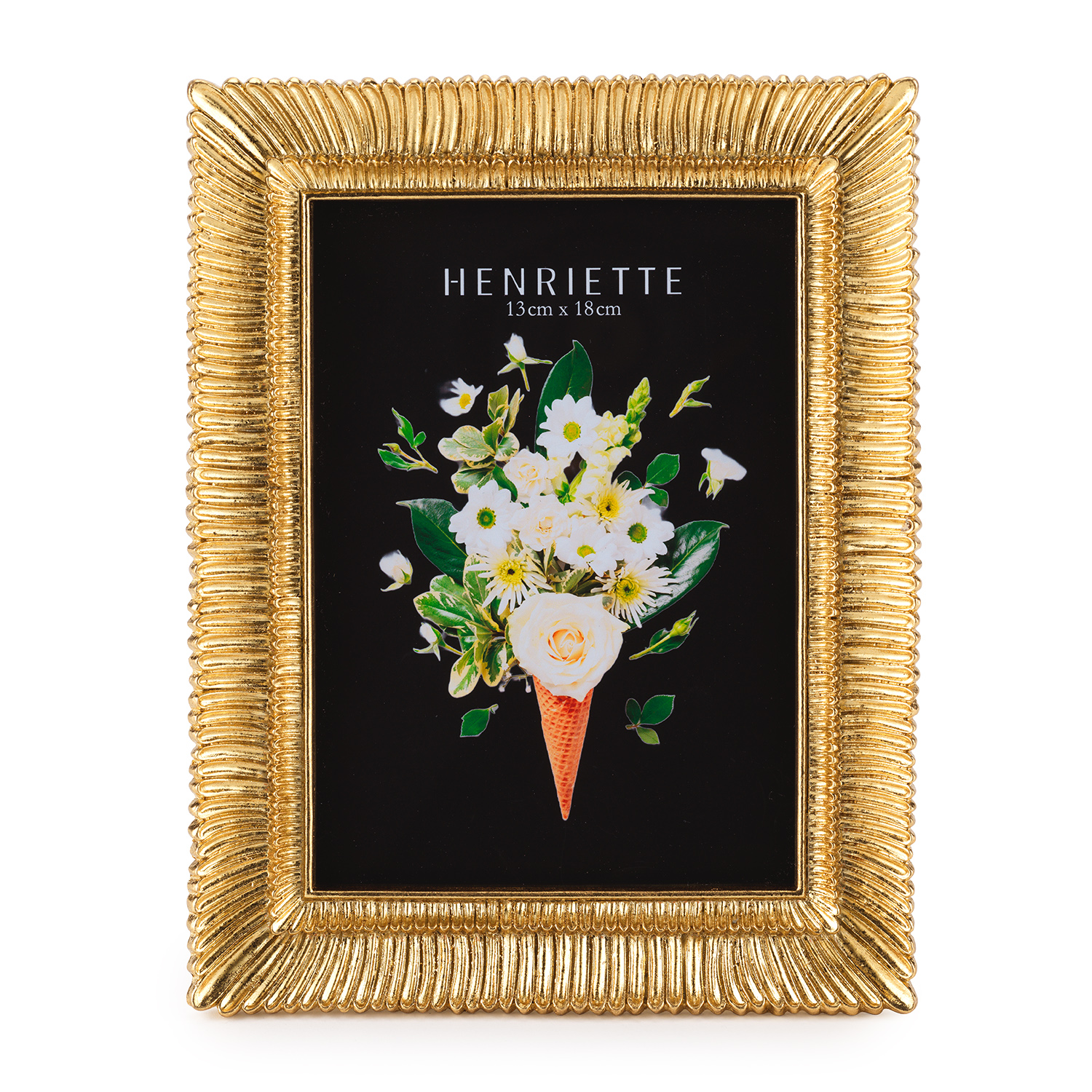 HENRIETTE PORTAFOTO CORNICE PLISSE&rsquo; ORO 13X18 CM