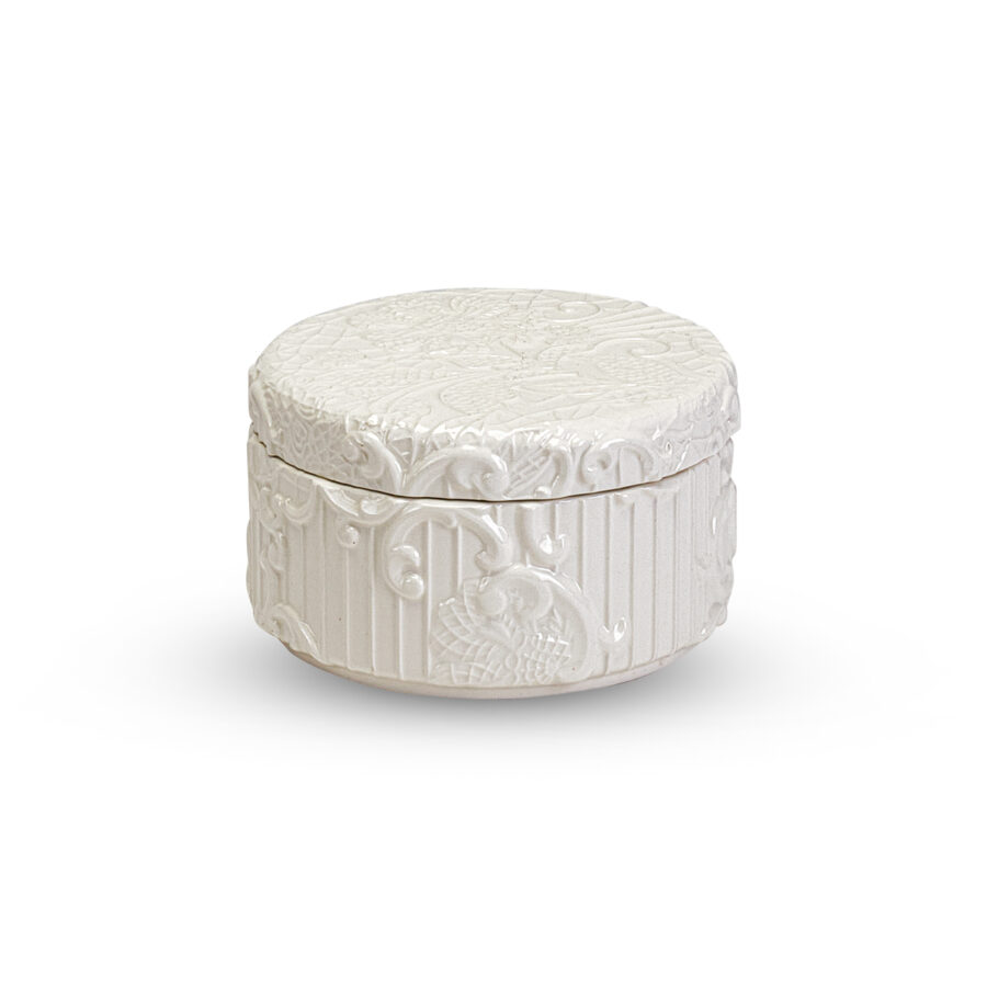 HENRIETTE SCATOLA C-COPERCHIO DENTELLE DIAM.14 CM H. CM 8 PICCOLO