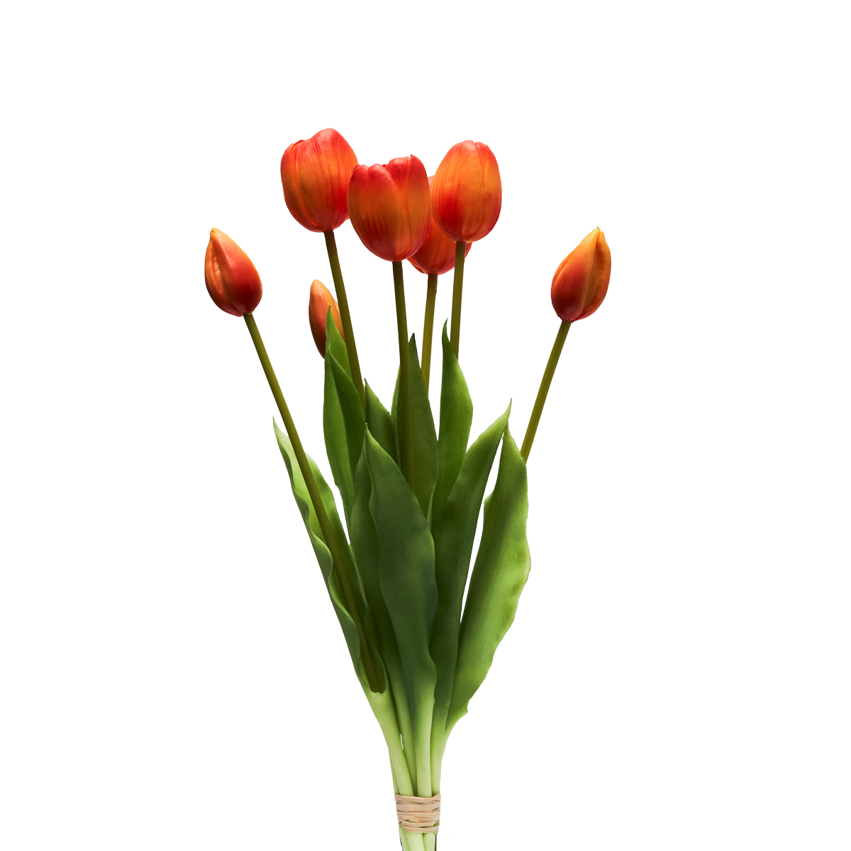 HENRIETTE TULIPANO FIORI ARTIFICIALI BOUQUET 7 TULIPANI ARANCIO HENRIETTE TULIPANO FIORI ARTIFICIALI BOUQUET 7 TULIPANI ARANCIO