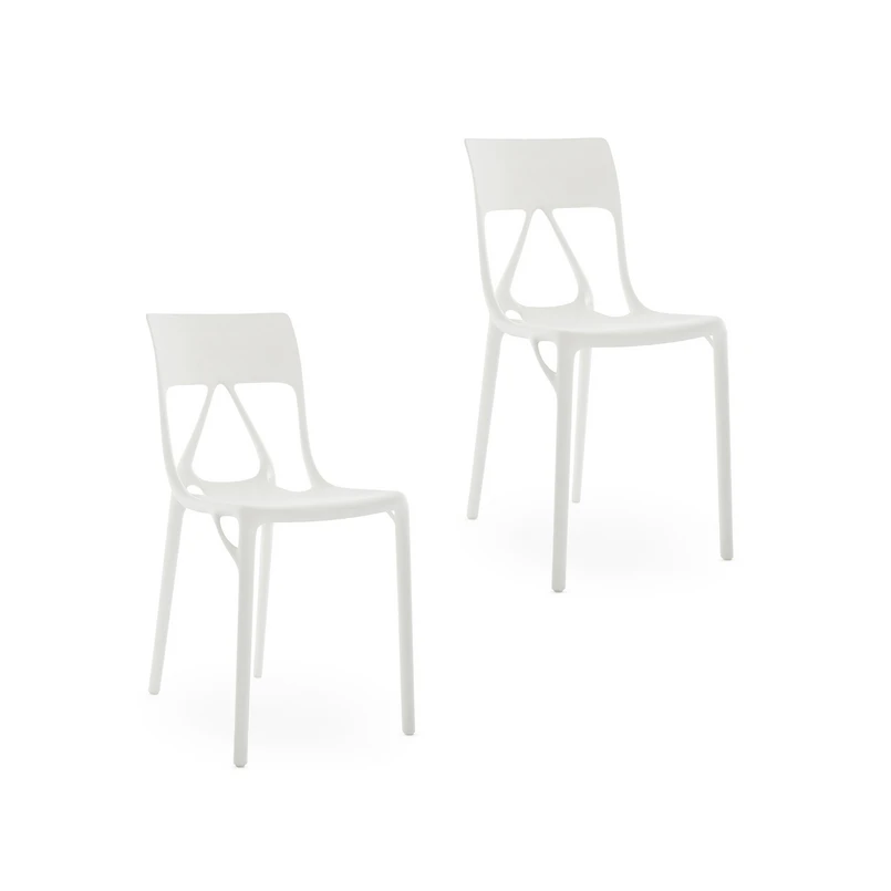 KARTELL SEDIA A.I. LITE BIANCO SET 2 PZ