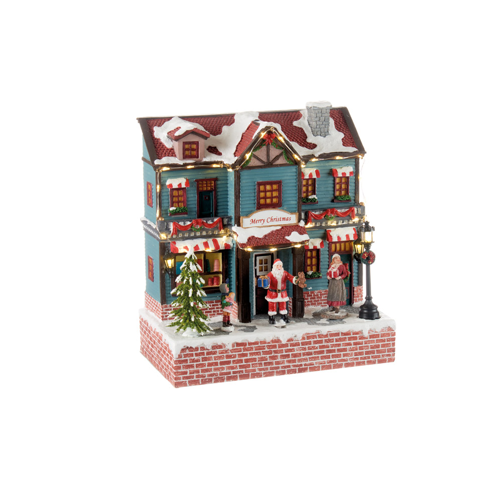 LOCA NERA Il Paese del Natale villaggio CASA MERRY CHRISTMAS luci e movimento LOCA NERA Il Paese del Natale villaggio CASA MERRY CHRISTMAS luci e movimento