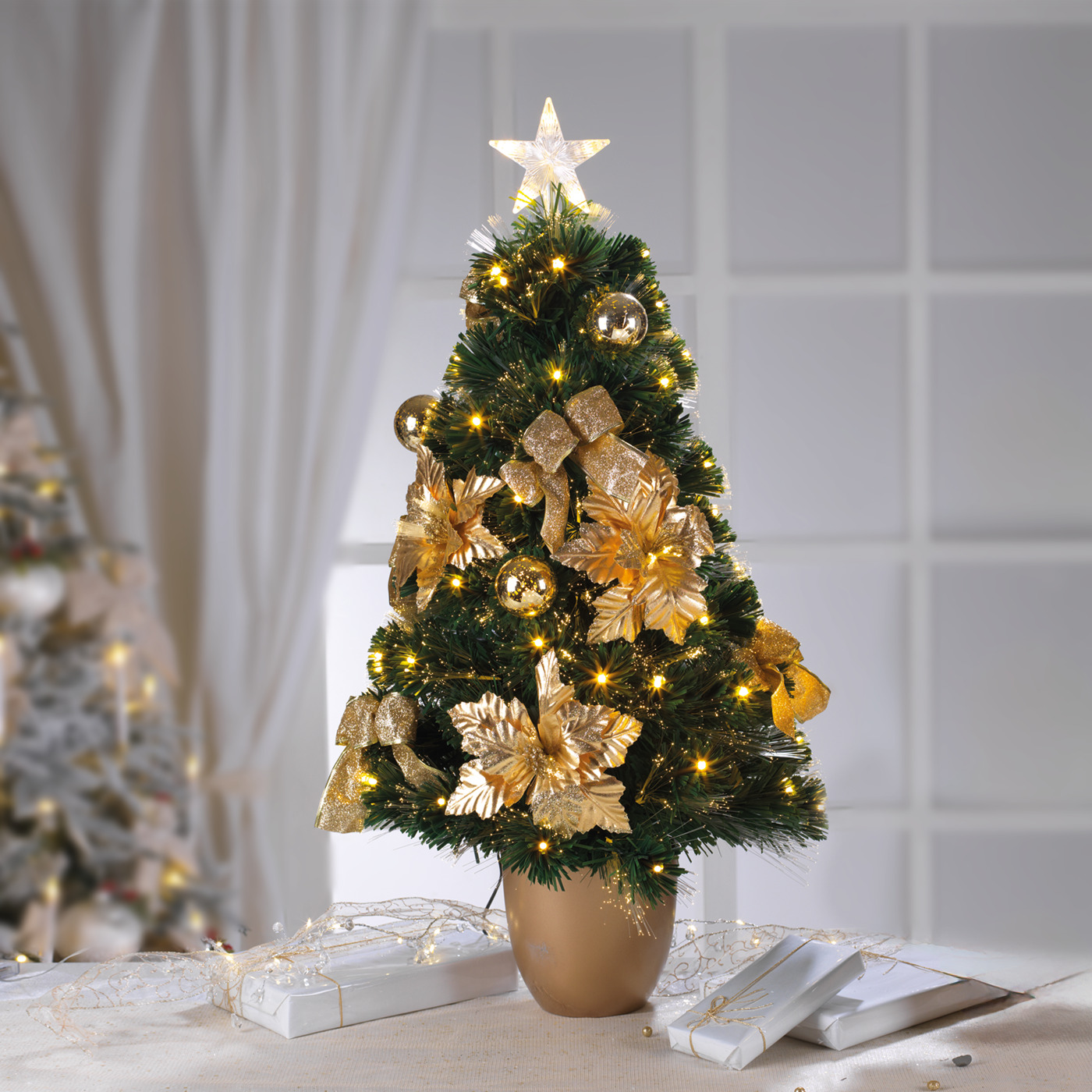 MASCAGNI ABETE A FIBRA OTTICA CON LED FLASH H.90 CM