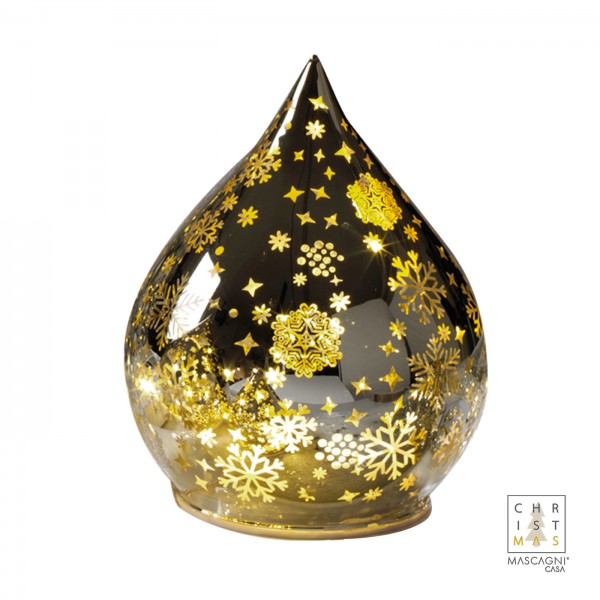 MASCAGNI DECORO AMPOLLA LED ORO H.15 CM MASCAGNI DECORO AMPOLLA LED ORO H.15 CM